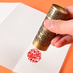 Selo Fu, selo sólido de latão puro, assinatura de nome pessoal personalizado, gravação de selo privado de caligrafia, selo de padrão de gravura, selo personalizado