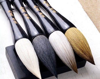 Chinese Brushes, Japanese Brushes, Writing/Painting Brushes, Large Wooden/Bull's-Horn Brushes, Calligraphy Creation Practice Brushes