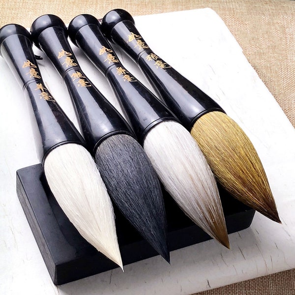 Chinese Brushes, Japanese Brushes, Writing/Painting Brushes, Large Wooden/Bull's-Horn Brushes, Calligraphy Creation Practice Brushes
