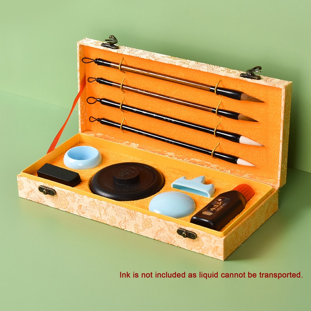 Brush Set, Pen, Ink, Paper, Inkstone, Four Treasures of the Study Set ...