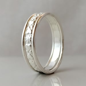 Sterling Silver Stacking Rings Set: Handmade Minimalist Bands