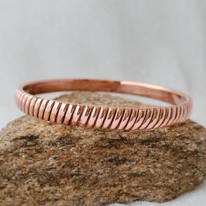 Copper Bangle For Men, Handmade copper bracelet, Pure copper bracelet, 7th anniversary gift, Copper cuff bangle, Arthritis bracelet