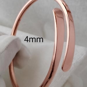 Handmade Pure Copper Bangle: Adjustable Stacking Bracelet