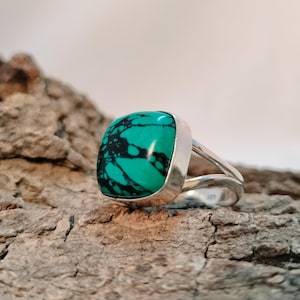 Turquoise Ring, Silver Turquoise Ring, Sterling silver ring, Boho Turquoise Ring, Statement Ring, Ring for Women, Promise Ring, Gift for her