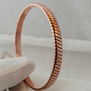 Handmade Solid Copper Bangle: Healing Cuff Bracelet