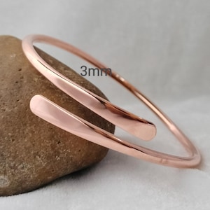 Handmade Copper Cuff Bracelet: Adjustable Bangle, Arthritis Relief