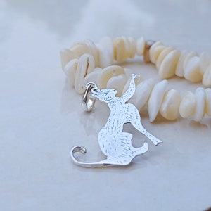Handmade Sterling Silver Cat Pendant: Gift for Cat Lovers
