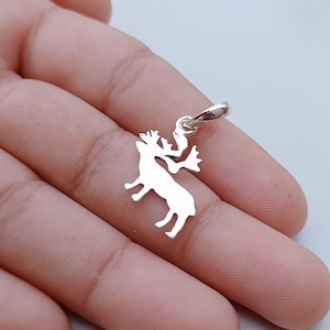 Sterling Silver Deer Pendant: Handcrafted Animal Necklace