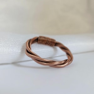 Handmade Pure Copper Wire Ring: Minimalist Healing Jewelry