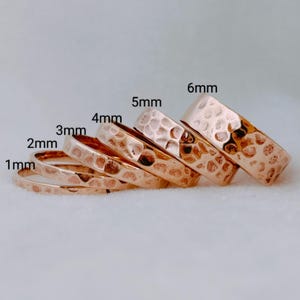 Handmade Hammered Copper Band Ring: Healing Jewelry