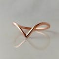 Handmade pure Copper V Shaped Ring, Knuckle Ring,