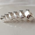 925 Sterling Silver Hammered Ring, Wide Thumb Ring (1-7mm)