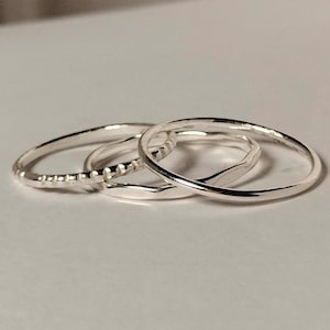 Sterling silver stacking rings, dainty sterling rings, thin silver rings, minimalist jewelry, stackable rings, sterling silver rings