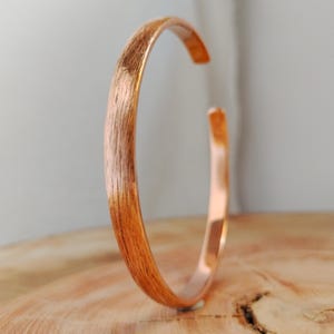 Pure Copper Bracelet, Healing Copper Bracelet, Men&#39;s Copper Cuff Bracelet, Adjustable Cuff,  Stacking Cuff Bracelet, 7th Anniversary gift
