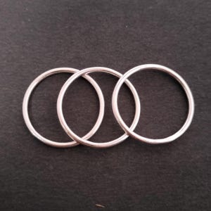 Sterling Silver Stacking Rings Set: Minimalist Midi Rings