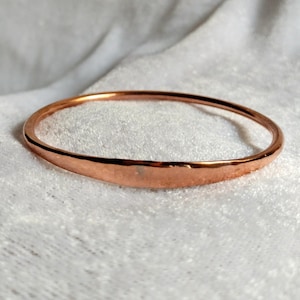 Hammered Copper Bangle Bracelet: Handmade Solid Copper Jewelry