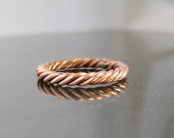 ツイスト銅テンソルリング：ソリッド銅バンド、関節炎の緩和 - Etsy 日本
