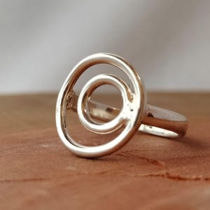 Handmade Sterling Silver Open Circle Ring: Karma Jewelry