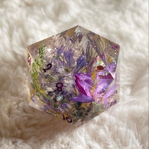 Commission chonk D20 - handmade resin dice set for TTRPG dungeons and dragons, pathfinder and other role playing games