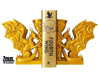 Boekensteunen draken | fantasie | vierde vleugel, geïnspireerd op ijzervlam