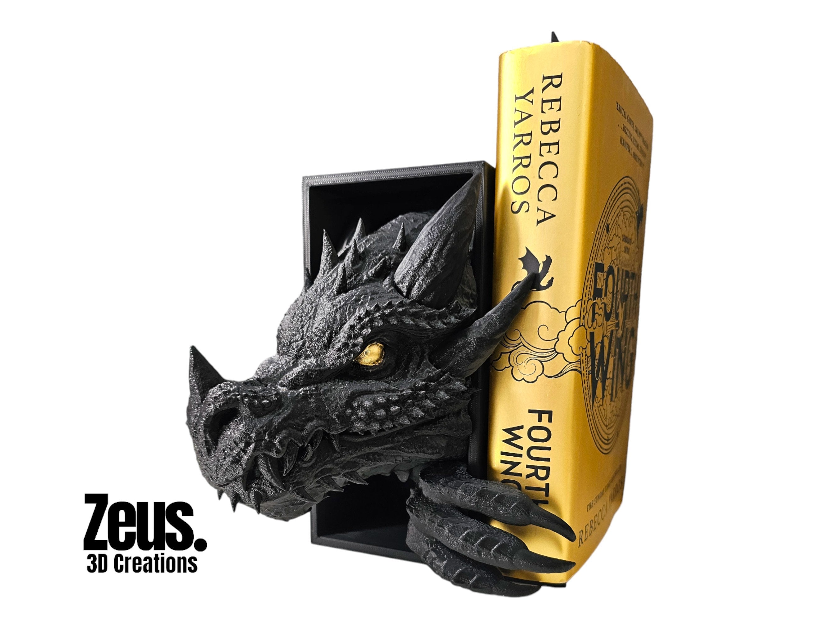 Dragon Book Nook HEAD ONLY | Book Lovers | Book Holder | Fourth