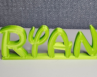 Personalized 3D Printed Name Sign: Desk & Home Decor