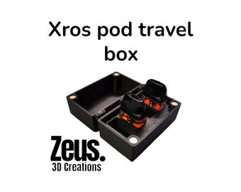 Etui podróżne Xros Pods: magnetyczne pudełko do przechowywania wydrukowane w technologii 3D (mieści 4 sztuki).