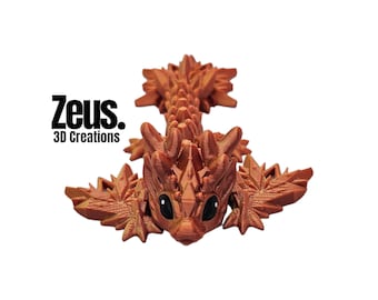 Tiny Winter Wyvern Dragon: 3D Printed Articulated Fidget Toy