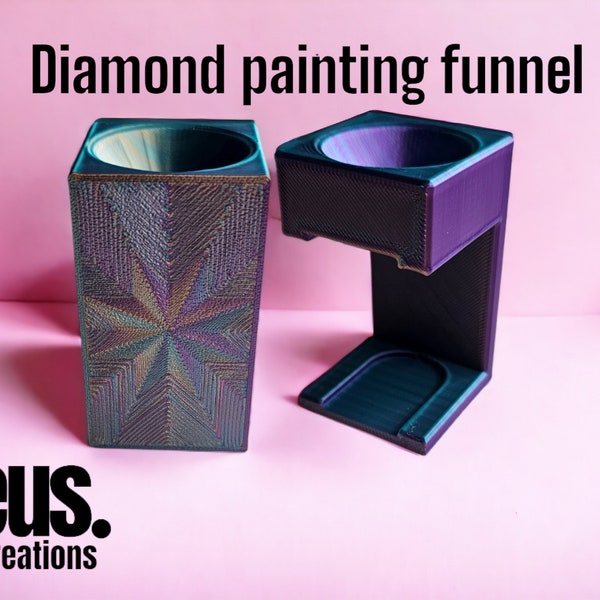 Diamond Painting Drill Funnel For Round Containers. kitting up, diamond art accessories, diamond painting accessories, 3d printed