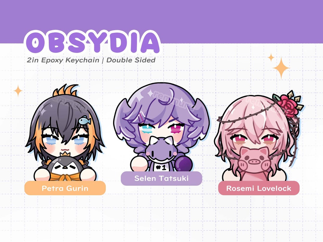 Nijisanji EN Acrylic Keychains | Obsydia - Etsy