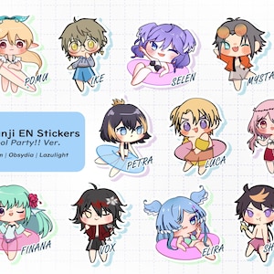 NijisanjiEN Pool Party!! || Luxiem, Obsydia, Lazulight