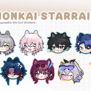 Holographic Honkai Star Rail Vinyl Stickers