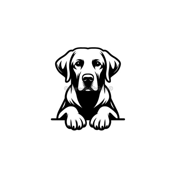 Peeking Labrador retriever dog pet lover owner SVG, PNG , dxf and pdf instant digital downloads