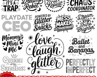 Toddler Girl Sayings SVG Bundle, Baby Quotes (Digital Download)