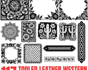 Pakiet zachodnich skór narzędziowych w formacie SVG, PNG, PDF i DXF do natychmiastowego pobrania