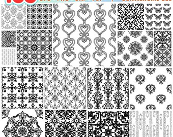 Filigree Seamless Pattern, Laser Engrave Files (SVG, PNG, PDF)