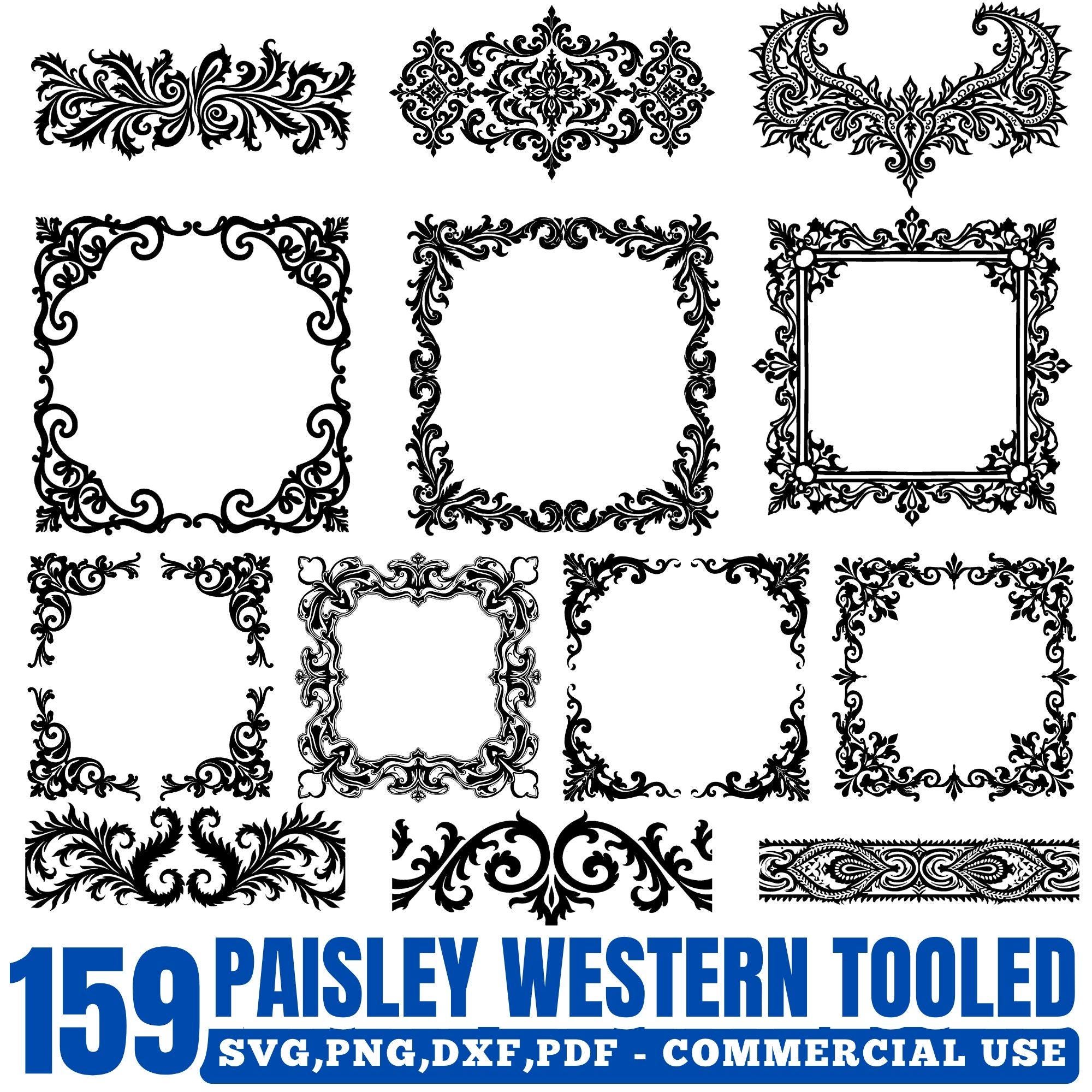 Leather Paisley Svg - Etsy