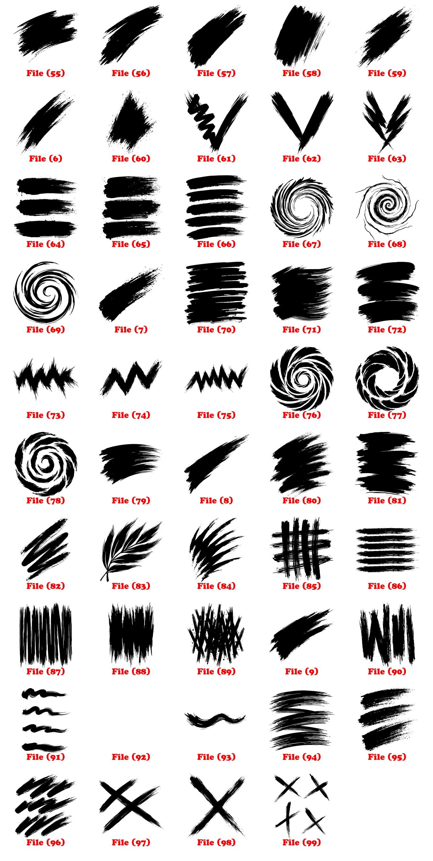 Dynamic Brush Stroke Svg Png Pdf & Dxf Bundle for Crafting Projects ...