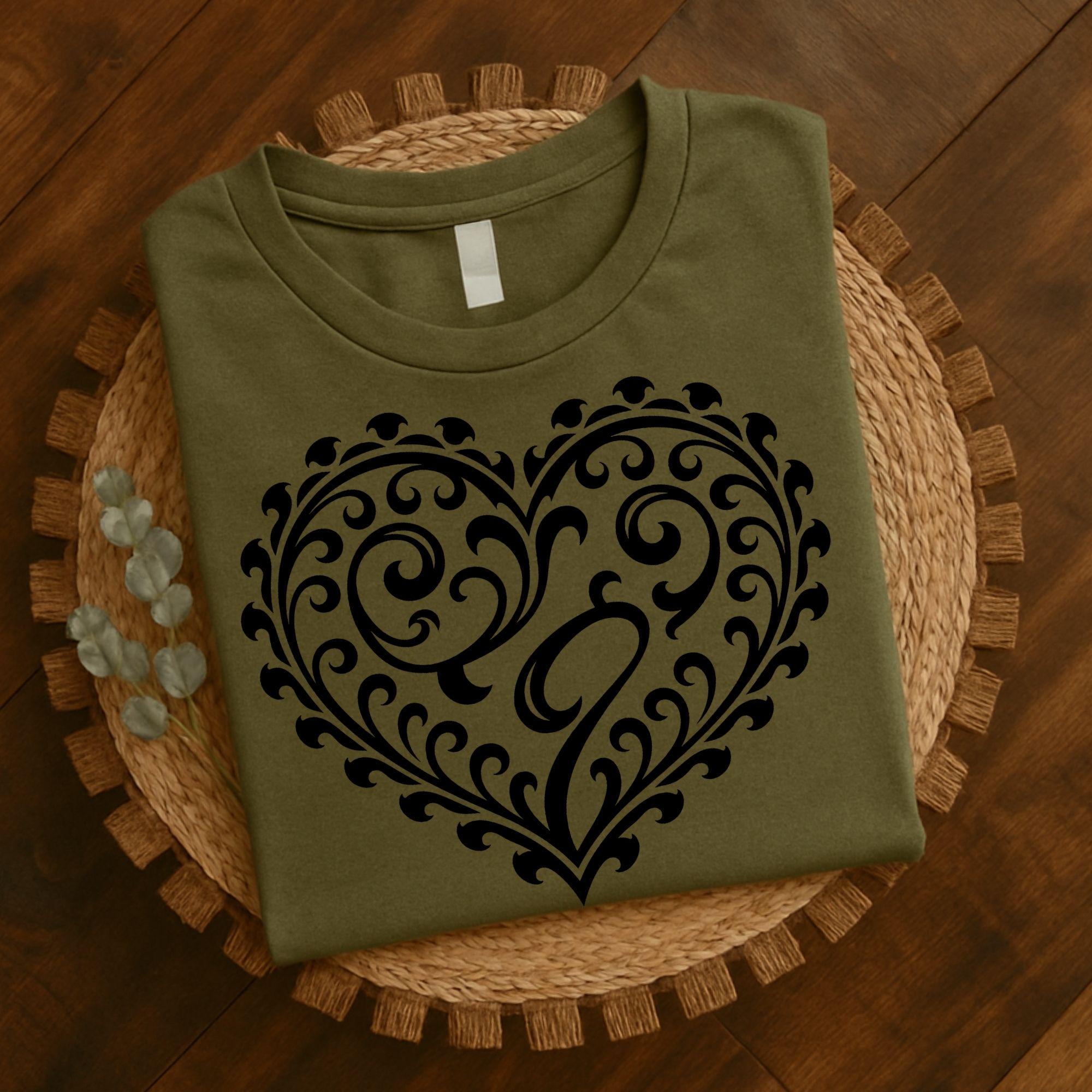 Svg Rococco Rococo Scroll Heart Svg Png Pdf & Dxf Bundle for Cricut and Silhouette ...