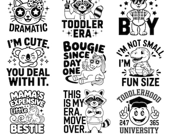 Funny Toddler Sayings SVG Bundle | Baby Clipart (Digital Download