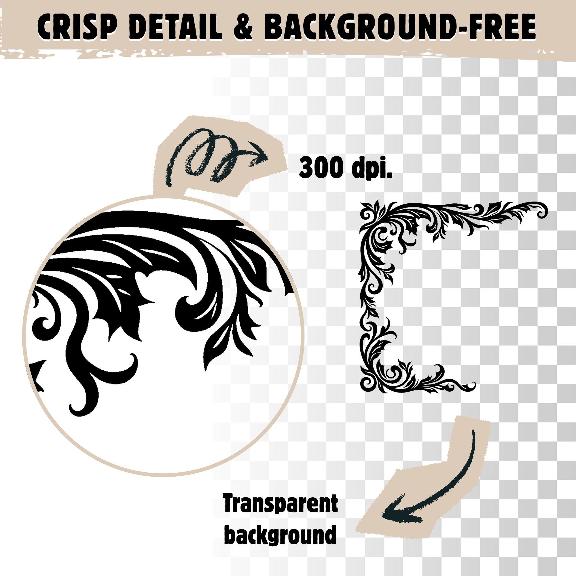 Baroque Filigree Corner SVG Bundle, Elegant Vintage Scroll Frames ...