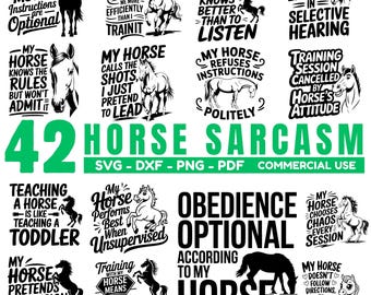 Horse Sarcasm Laser Engrave Bundle Equestrian Quotes Funny Western Designs instant downloads