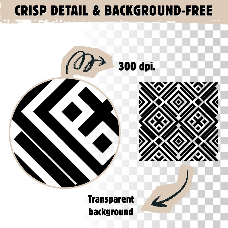 Aztec Sun Leather Repeat Pattern Svg Png Pdf & Dxf Bundle Instant ...