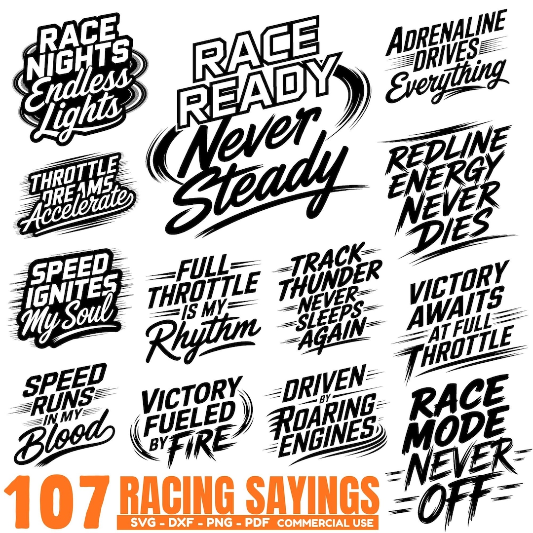 Fox Racing Sayings Racing Sayings SVG Bundle, Funny Race Car Quotes for Shirts, Mugs ...