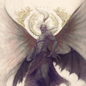 Handmade oil painting on cotton canvas on demand, rolled stretched or framed, Video Games - Final Fantasy Kefka Palazzo 2 wall art fan art