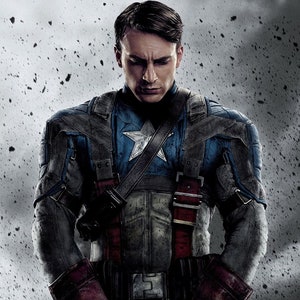 Handmade oil painting on cotton canvas on demand, rolled stretched or framed, Marvel-Captain America portrait 7 fan art Steve Rogers wallart