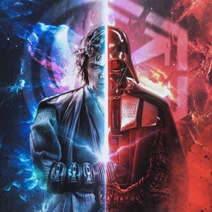Handgemachtes Ölgemälde auf Baumwollleinwand, gerollt aufgespannt oder gerahmt,Sci Fi-Skymaster Evil Master 2 Fan Art Wandkunst Sith Auserwählte