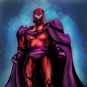 Handmade oil painting on cotton canvas on demand, rolled stretched or framed, Marvel-Magneto portrait 6 fan art wallart X Men Max Eisenhardt