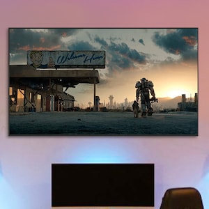 Handmade Fallout 4 Oil Painting: Dogmeat Landscape Fan Art