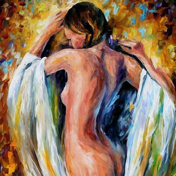 Handmade oil painting on cotton canvas on demand, rolled stretched or framed, Vietnam - naked Vietnamese ladies 7 wall artwork nude art sexy
